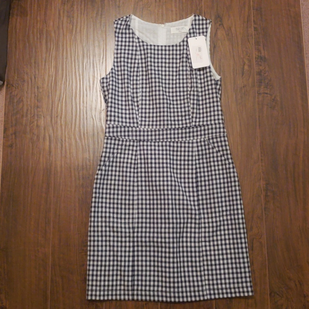 Checkered sheath dress